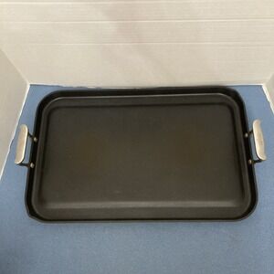 All-Clad Black Nonstick HA1 Hard Anodized Flat Double Burner Griddle (20" x 13")